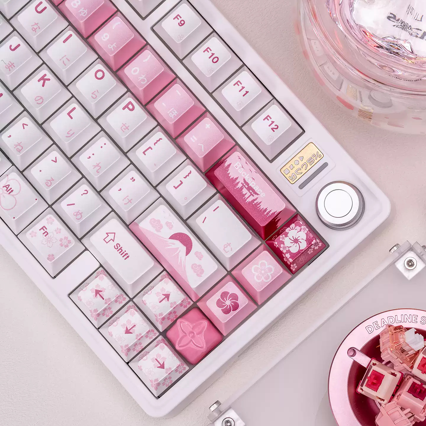 Keycap Mintcap Spring Cherry PBT Dyesub