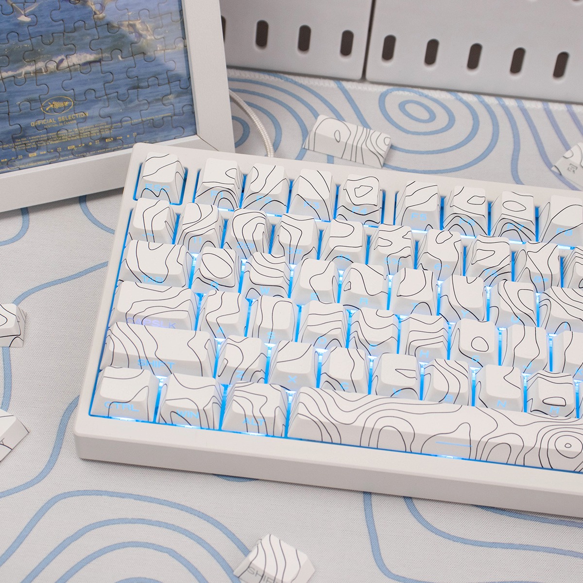 Keycap Cherry Đường Viền PBT Dyesub Xuyên Led