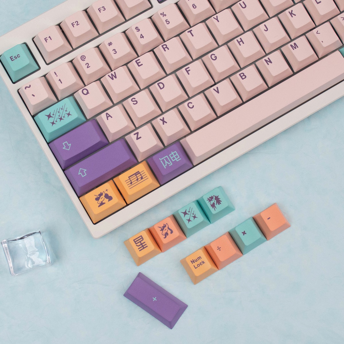 Keycap Mintcaps Cherry Unicorn PBT Dyesub