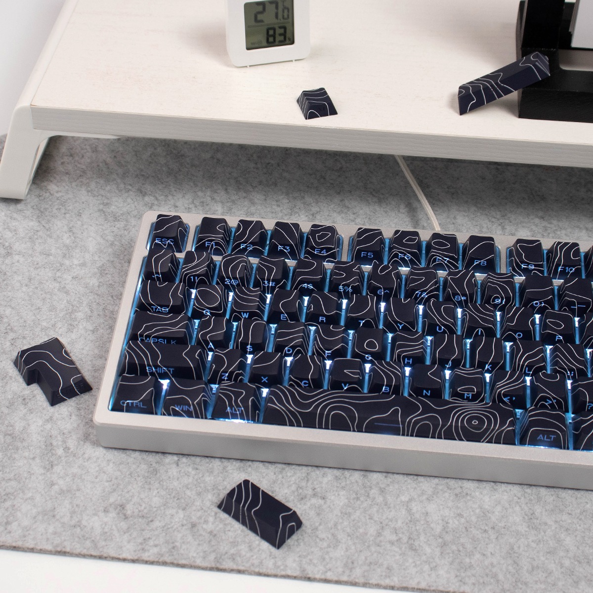 Keycap Cherry Đường Viền PBT Dyesub Xuyên Led