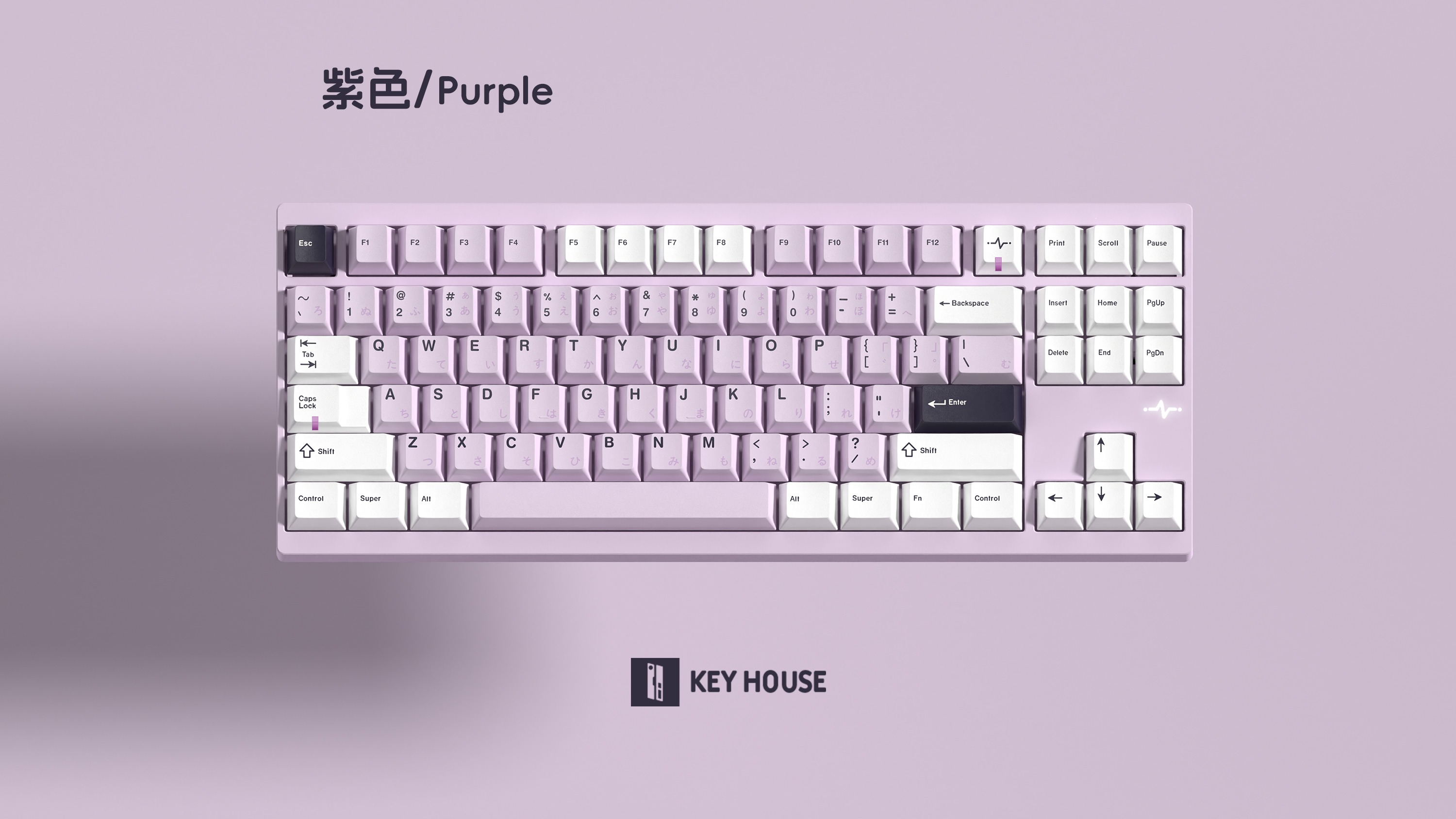 Keycap Key House Cherry Purple PBT Dyesub