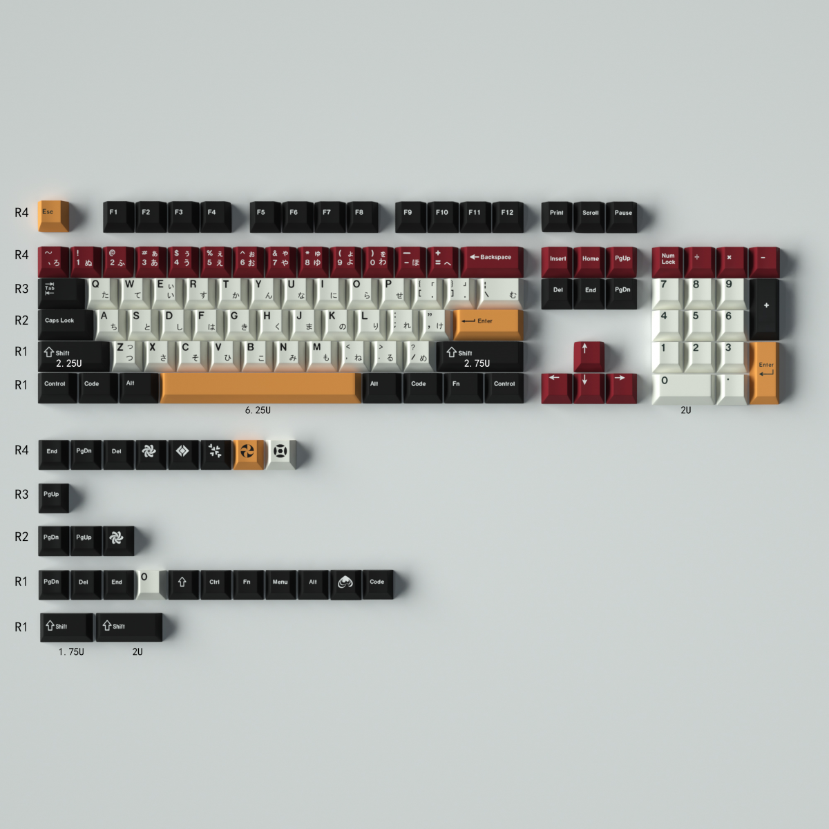 Keycap Mintcaps Cherry Composite PBT Dyesub