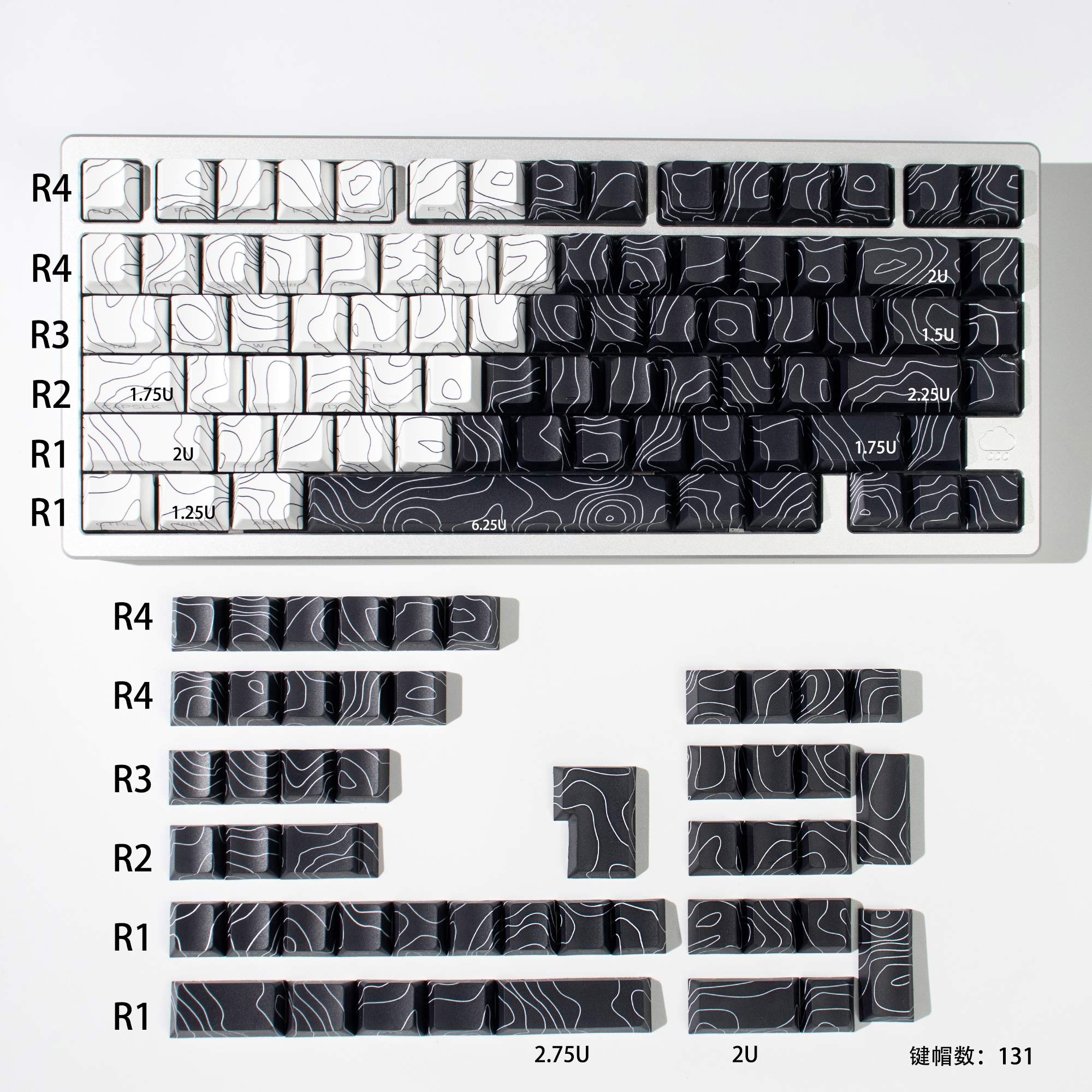 Keycap Cherry Đường Viền PBT Dyesub Xuyên Led