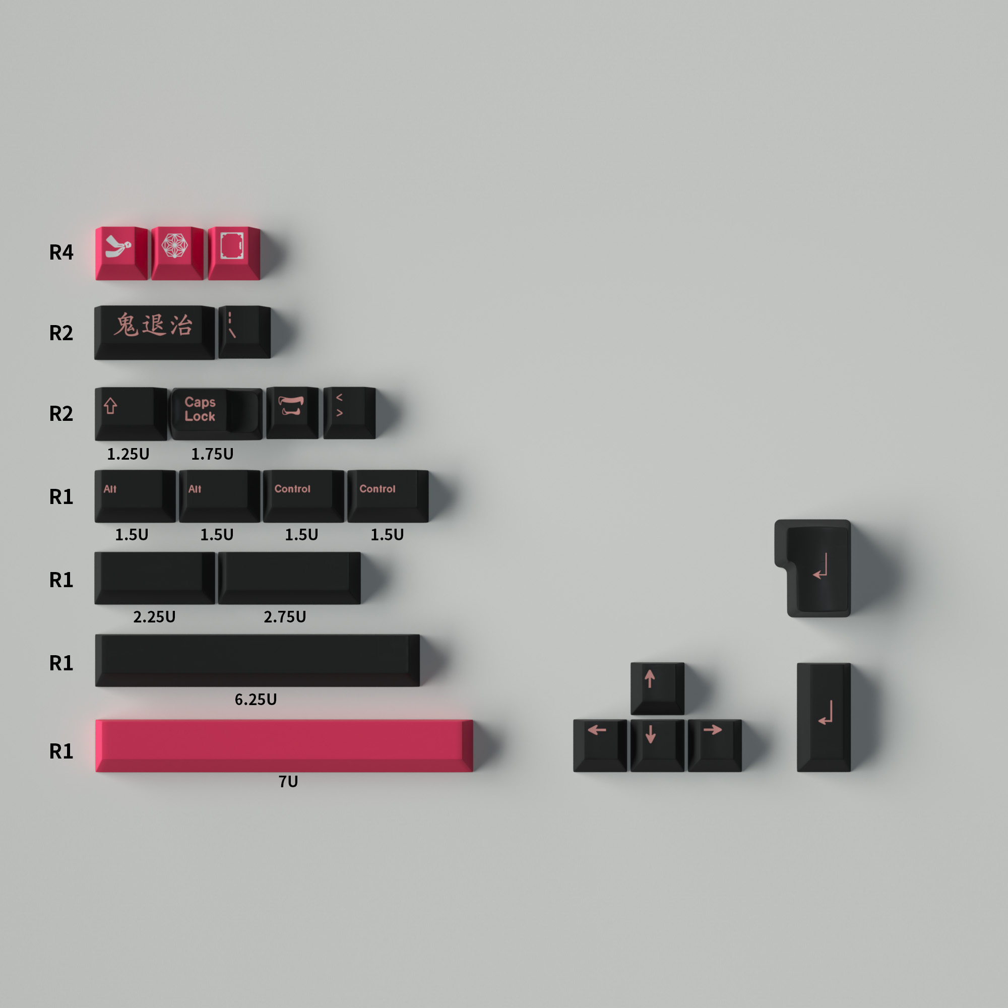 Keycap Mintcaps Cherry Ghost Slayer PBT Dyesub
