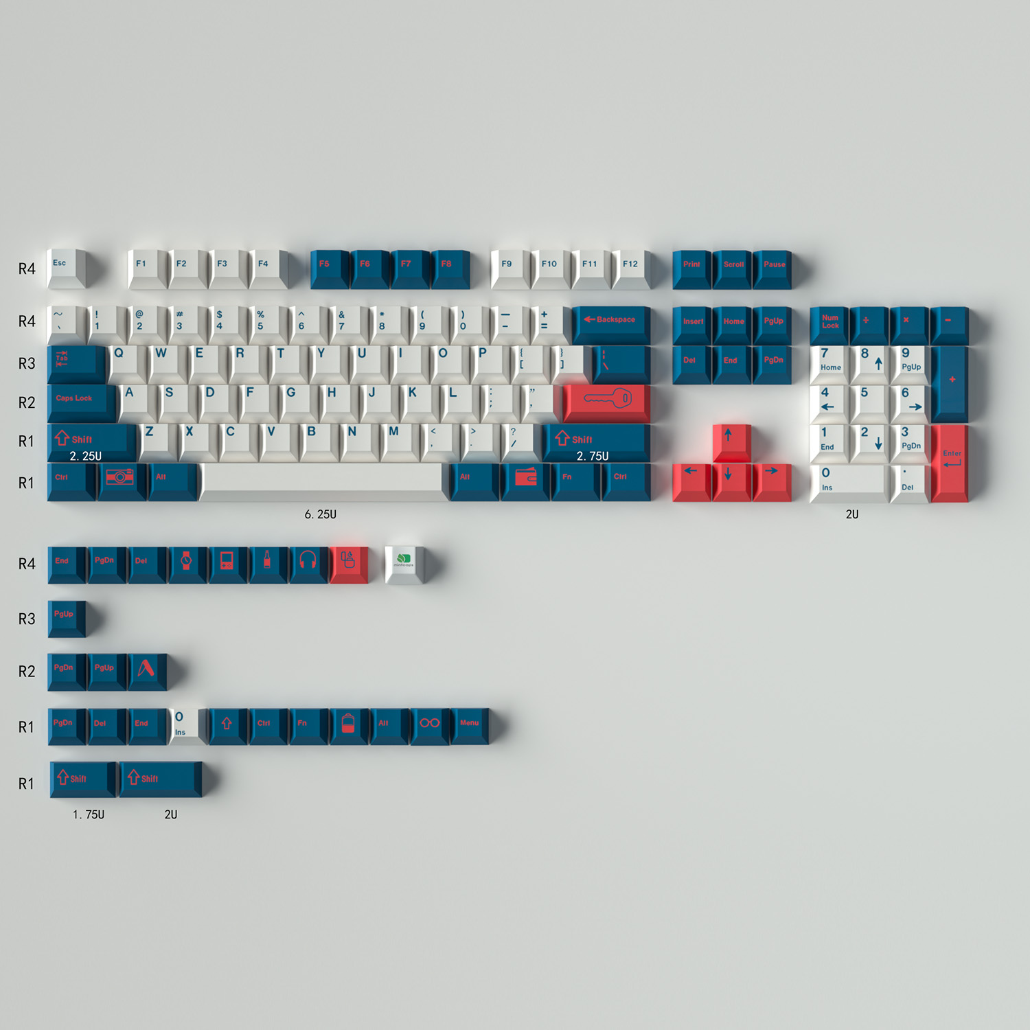 Keycap Mintcaps Cherry Every Day Carry-on PBT Dyesub