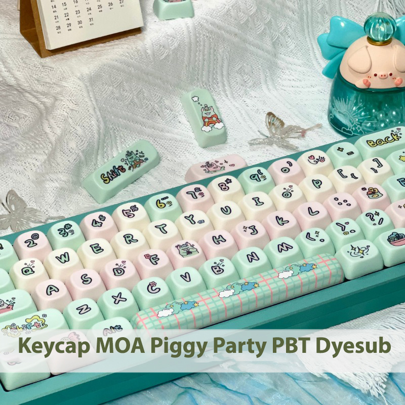 [In-stock] Keycap MOA Piggy Party PBT Dyesub
