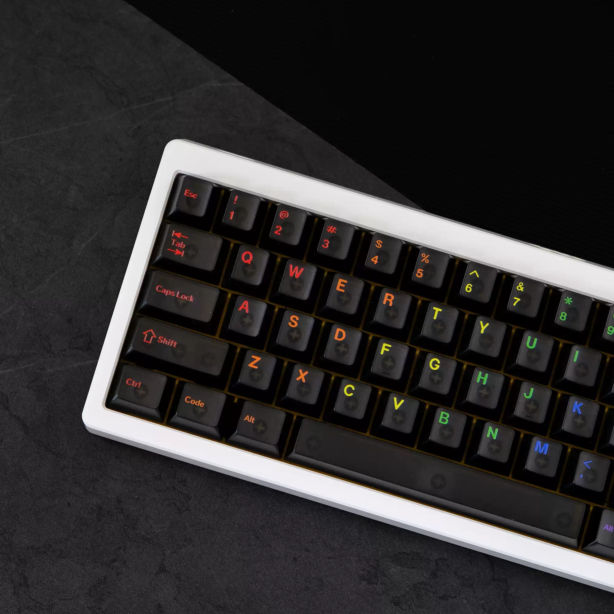 Keycap Aifei Midnight Rainbow Cherry ABS Semi Transparent