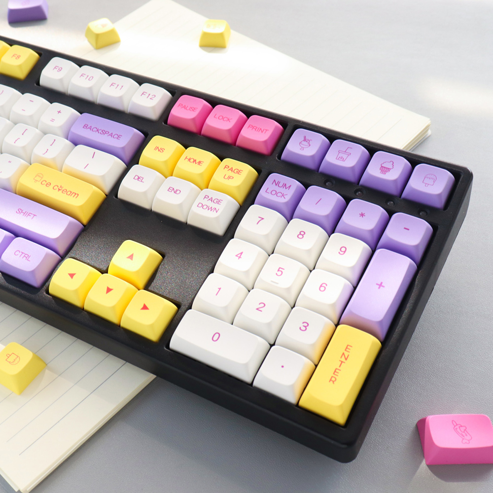 [In Stock] Keycap XDA  Icecream (English) | PBT Dyesub | 137 nút