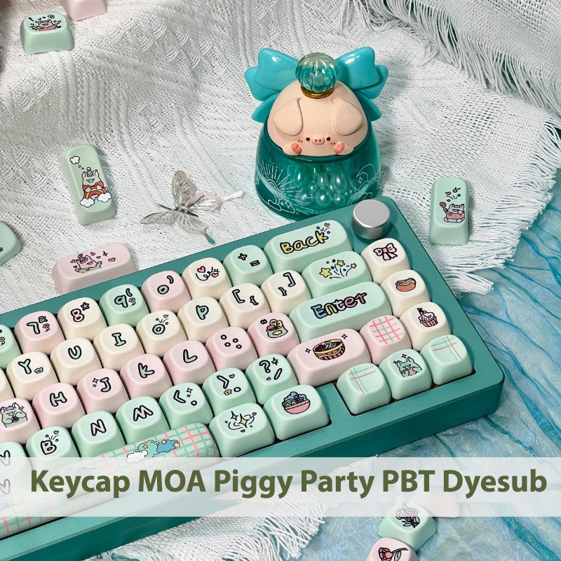 [In-stock] Keycap MOA Piggy Party PBT Dyesub