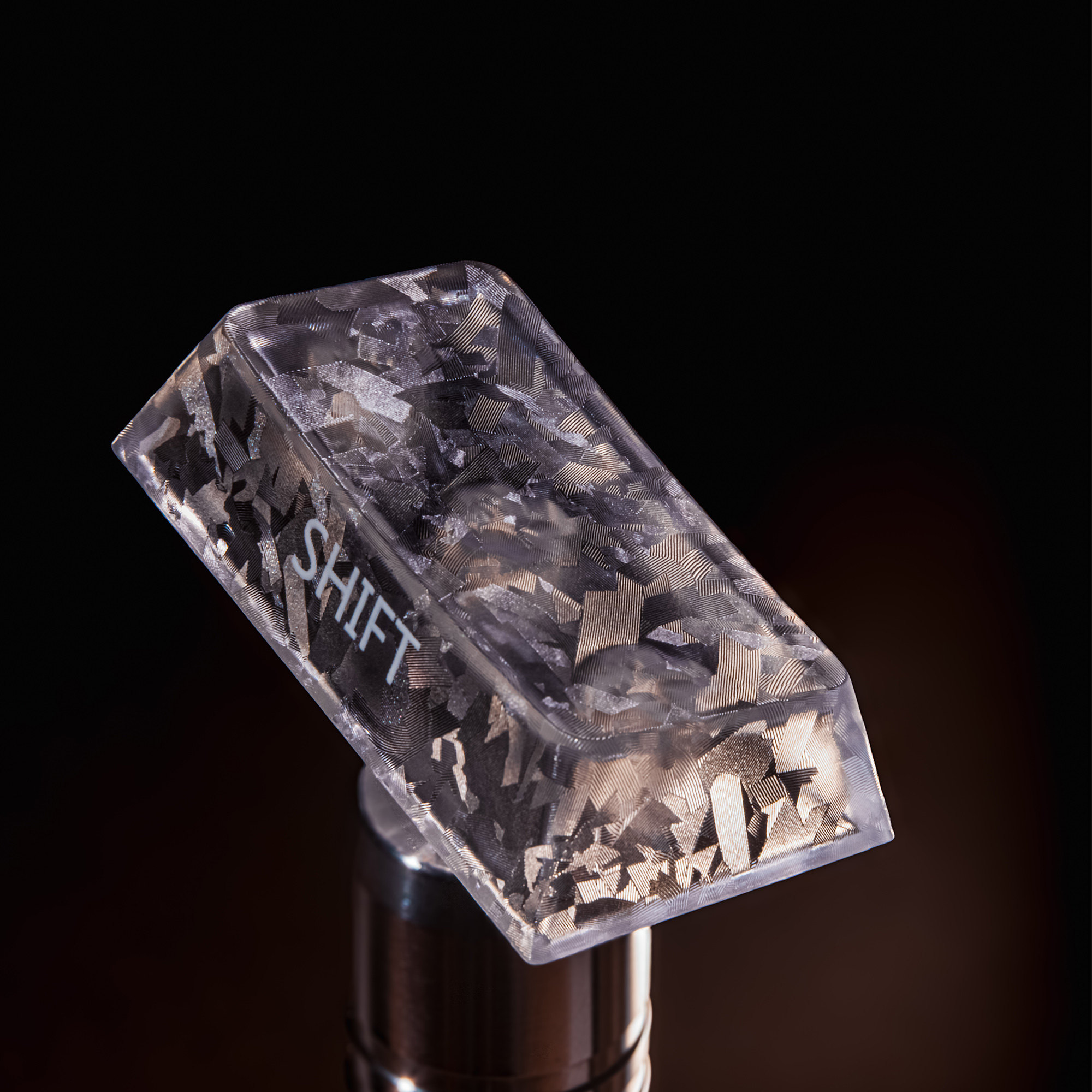 Keycap Mintcap White Ice Texture Translucent Cherry Carbon Fiber