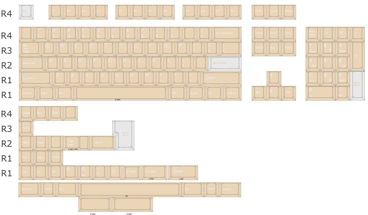 Keycap Cherry Aifei Dune PBT dyesub