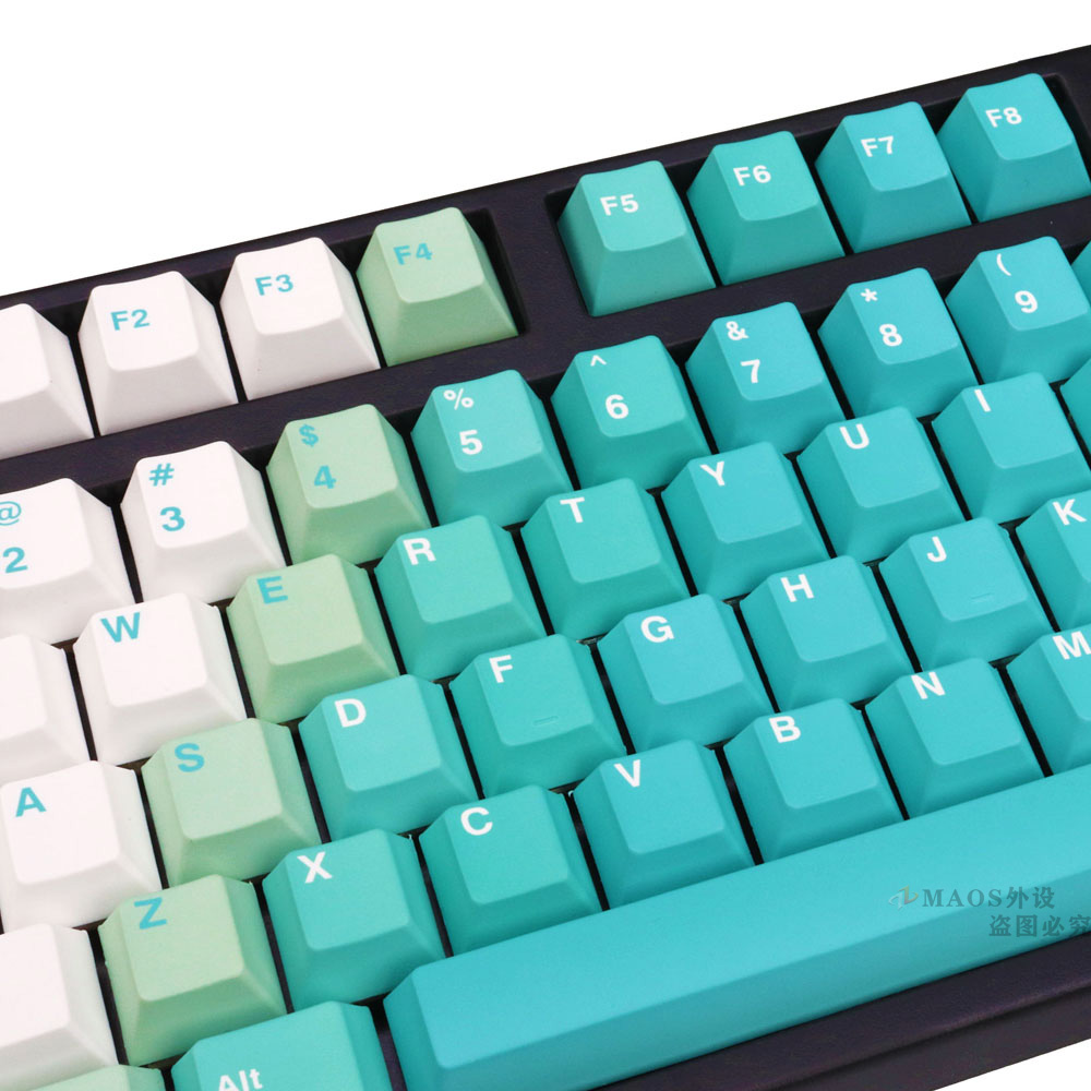 Keycap Mintcaps Cherry PBT Dyesub White Green Gradient