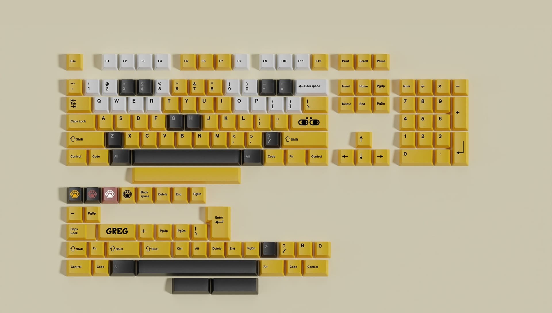 Keycap Walker Cherry  Dog Hook PBT Dyesub