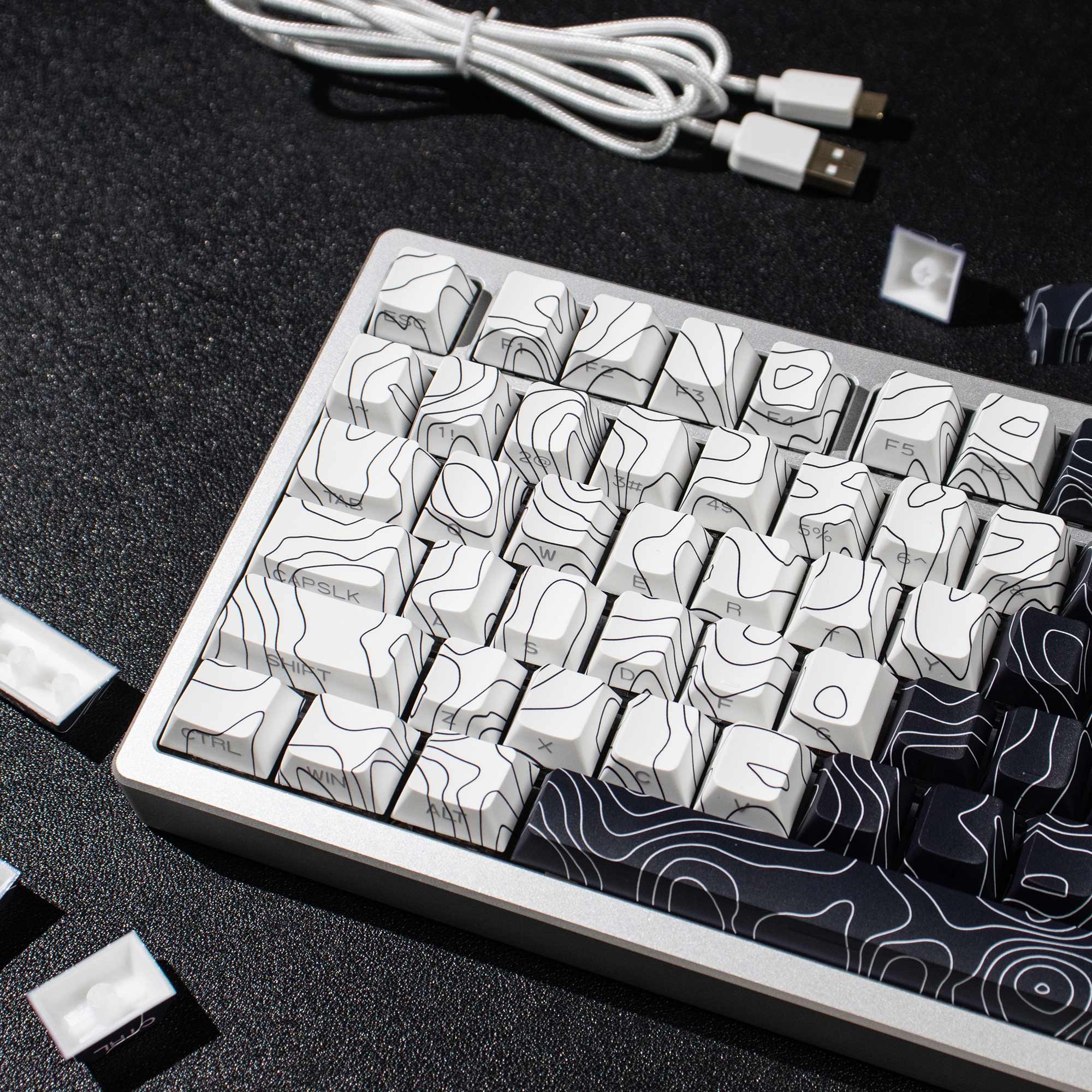 Keycap Cherry Đường Viền PBT Dyesub Xuyên Led