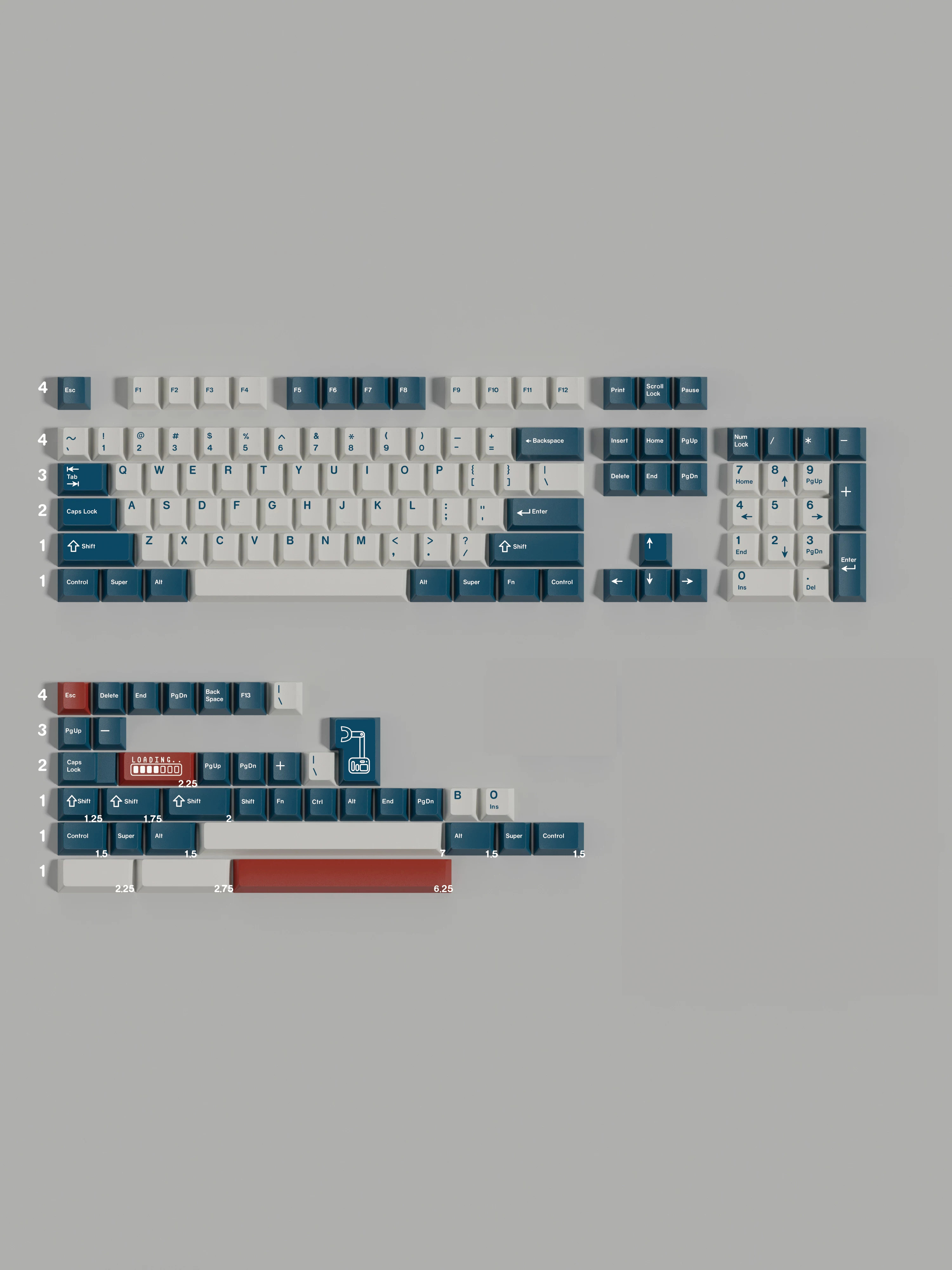 Keycap Walker Azure Cherry PBT Dyesub