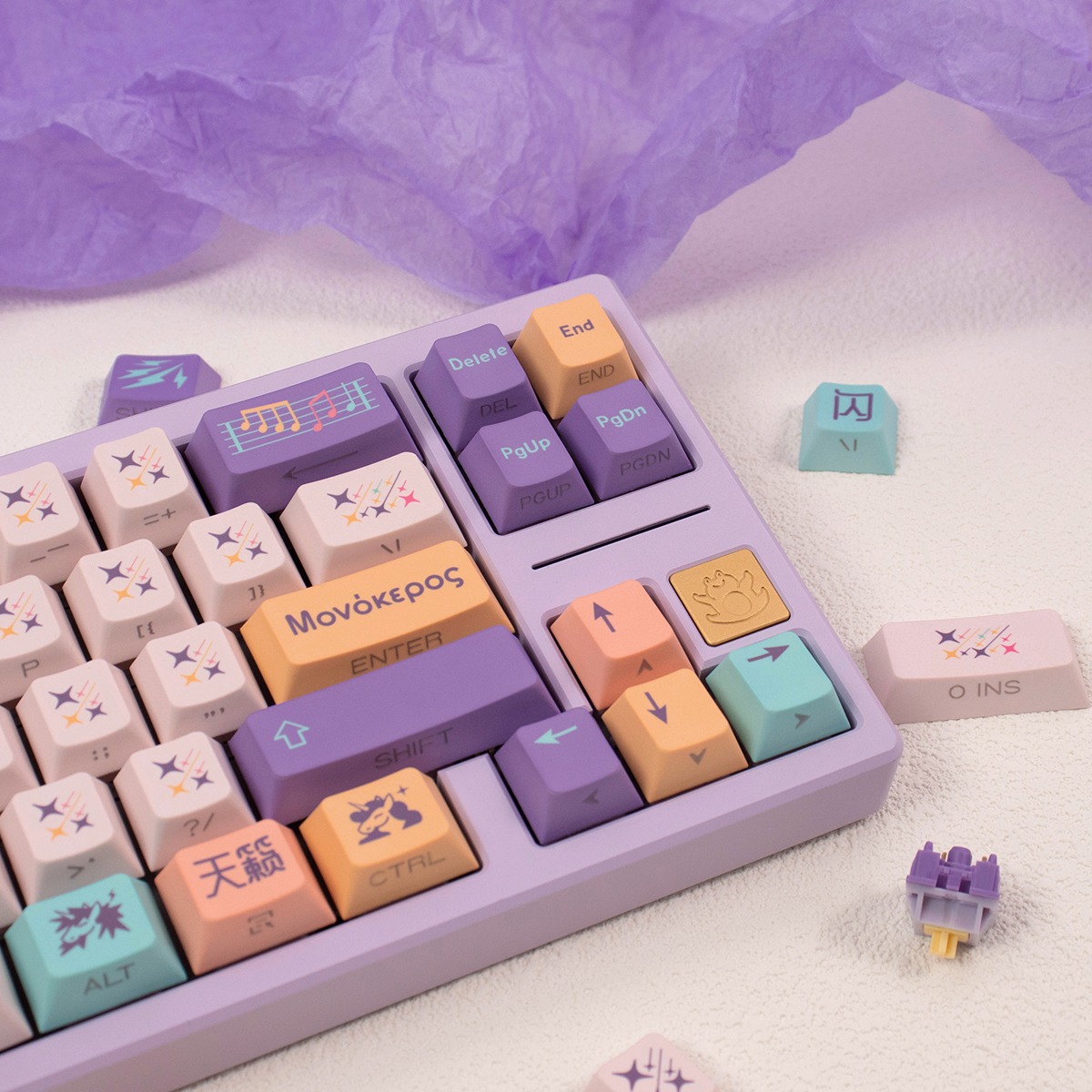 Keycap Mintcaps Cherry Unicorn PBT Dyesub