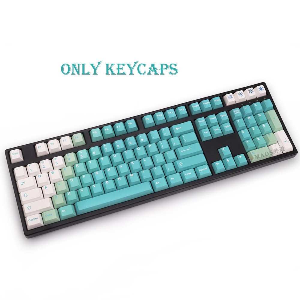 Keycap Mintcaps Cherry PBT Dyesub White Green Gradient