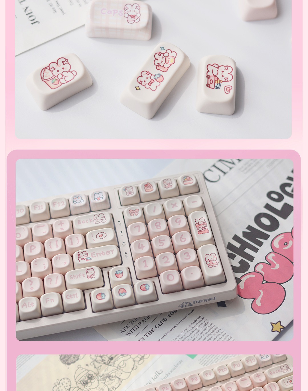 Keycap MOA Snack Rabbit PBT Dyesub