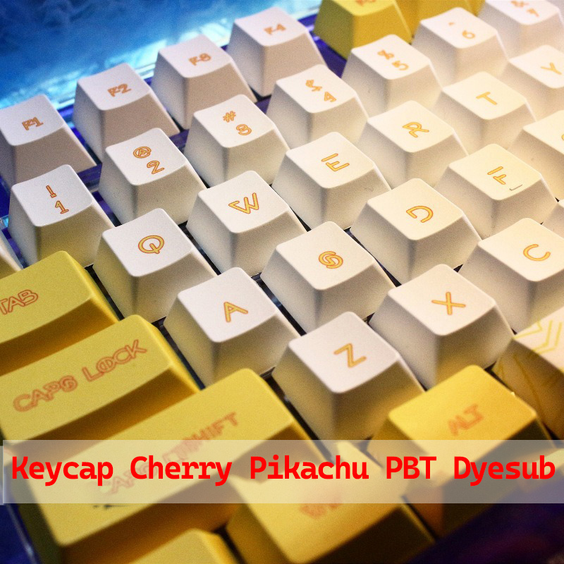 Keycap Mintcaps Cherry Pikachu PBT Dyesub