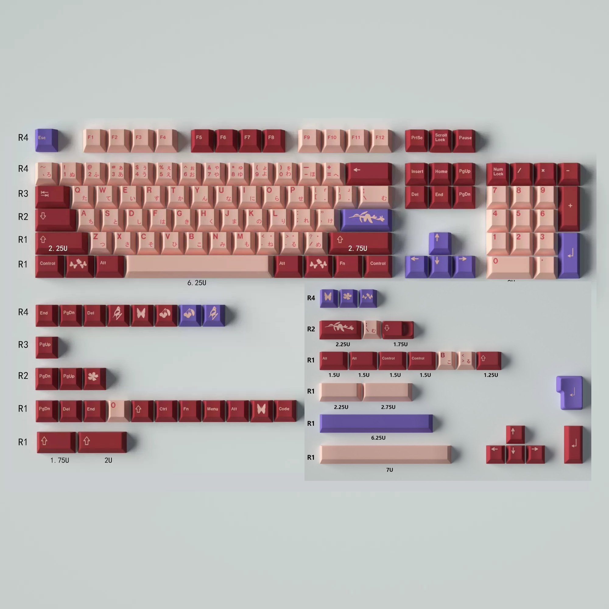 Keycap Mintcaps Cherry Blossom PBT Dyesub