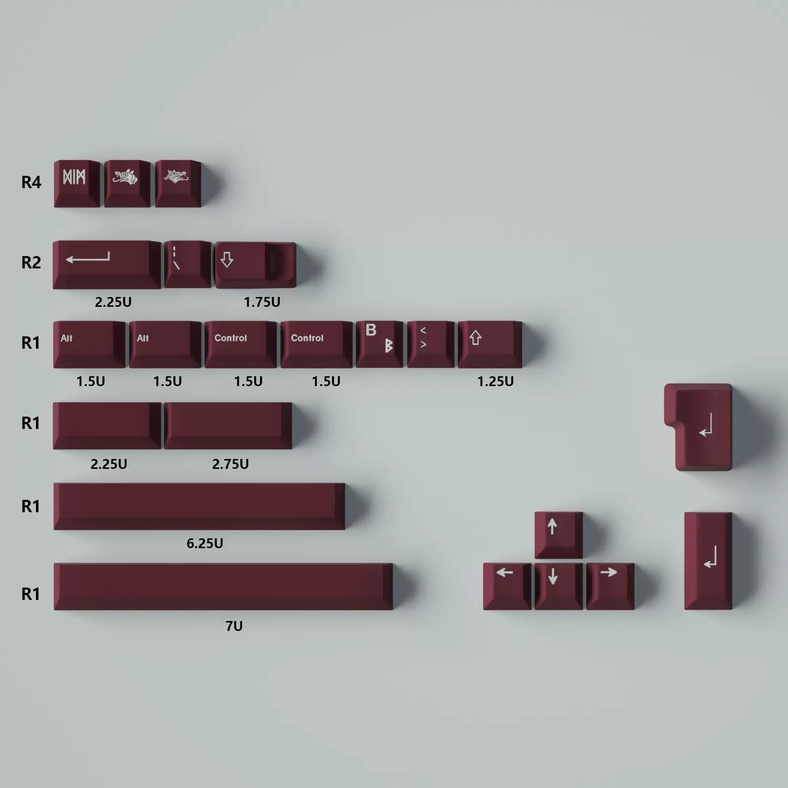 Keycap Mintcaps Cherry Blot PBT Dyesub