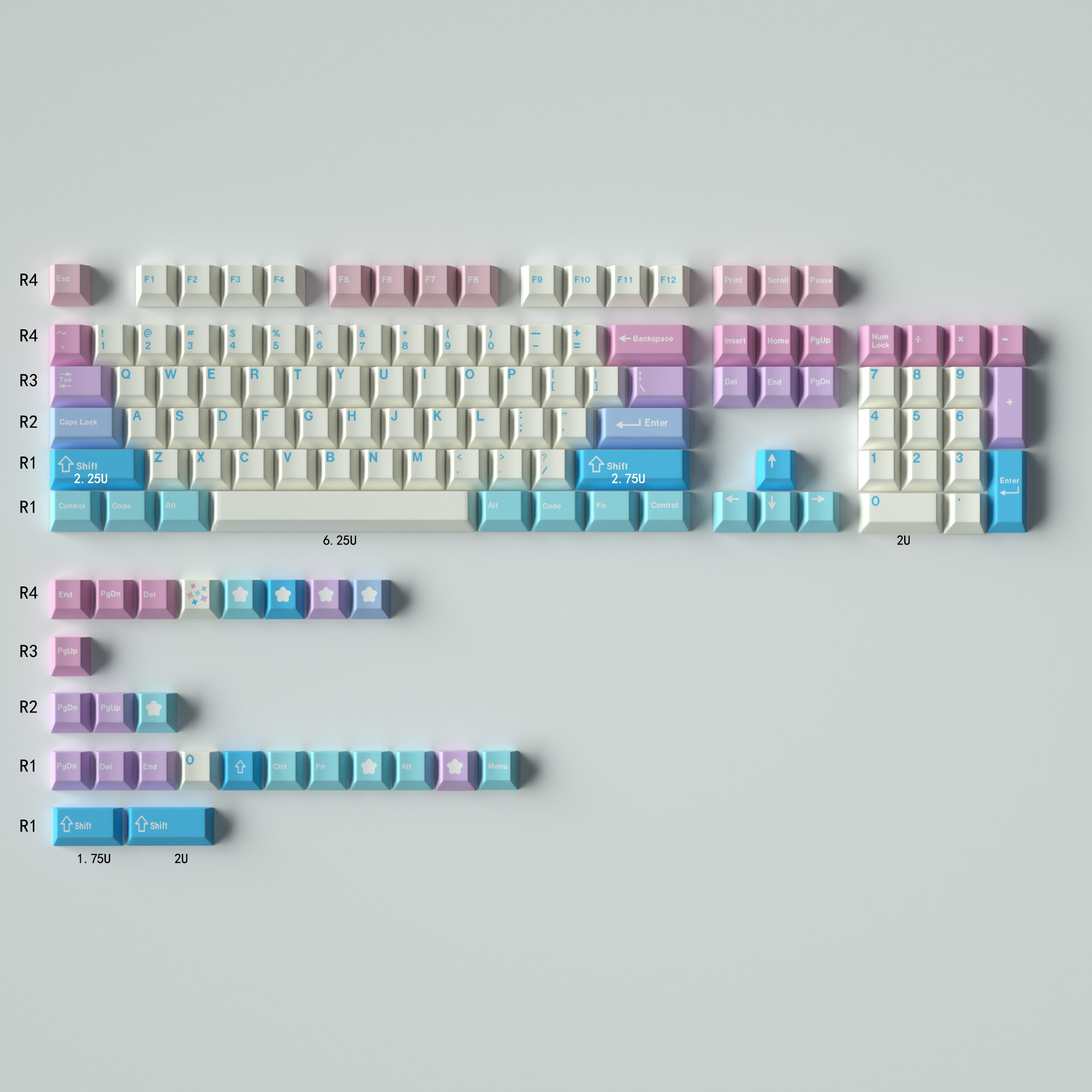 Keycap Mintcaps Cherry Fairy Gradient PBT Dyesub