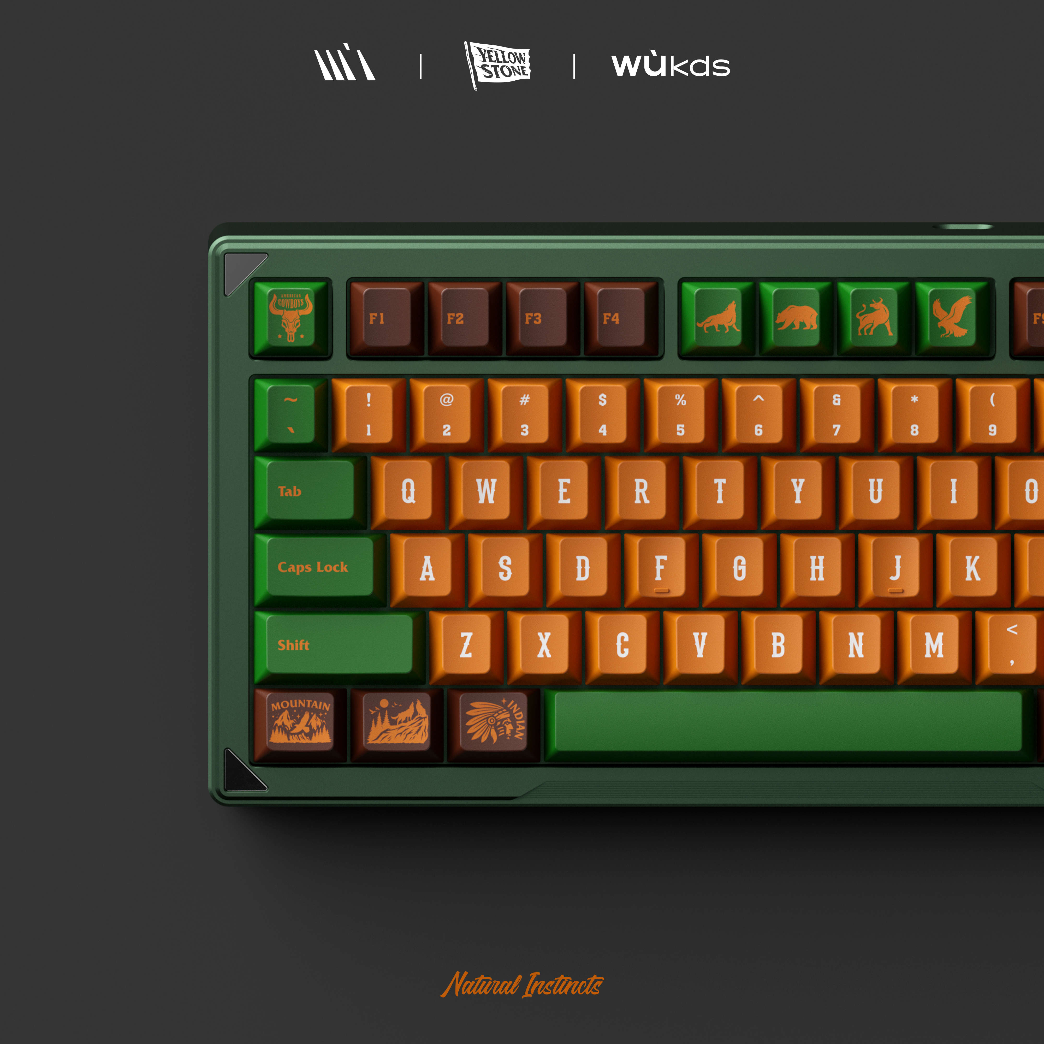 Keycap Cherry Wukds Yellow Stone PBT Dyesub - 172 nút