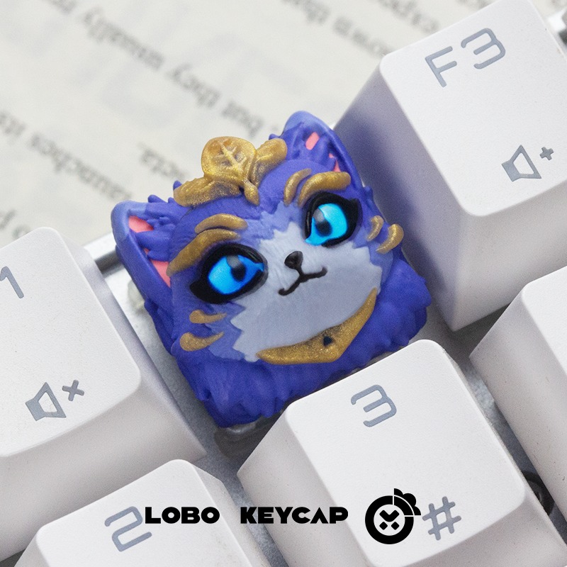 [In-stock] Keycap Lobo Artisan Yuumi Xuyên LED