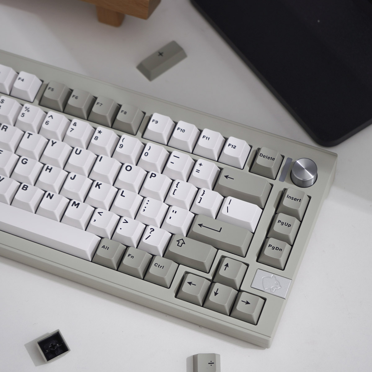 Keycap Cherry Aifei Icon Bagua Retro ABS Doubleshot - Gray White