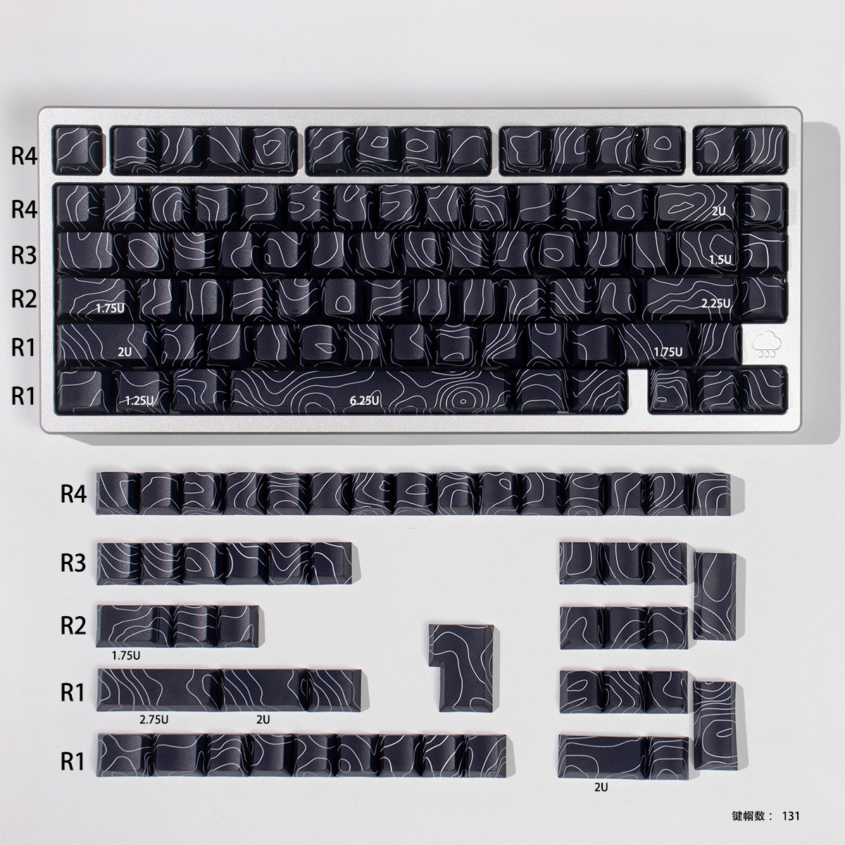 Keycap Cherry Đường Viền PBT Dyesub Xuyên Led