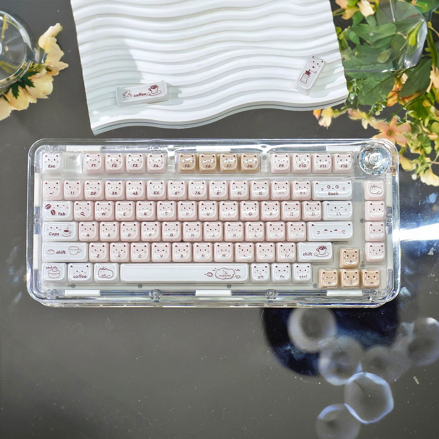 Keycap Mintcap Coffee Kitten MAO Jelly PC+MABS