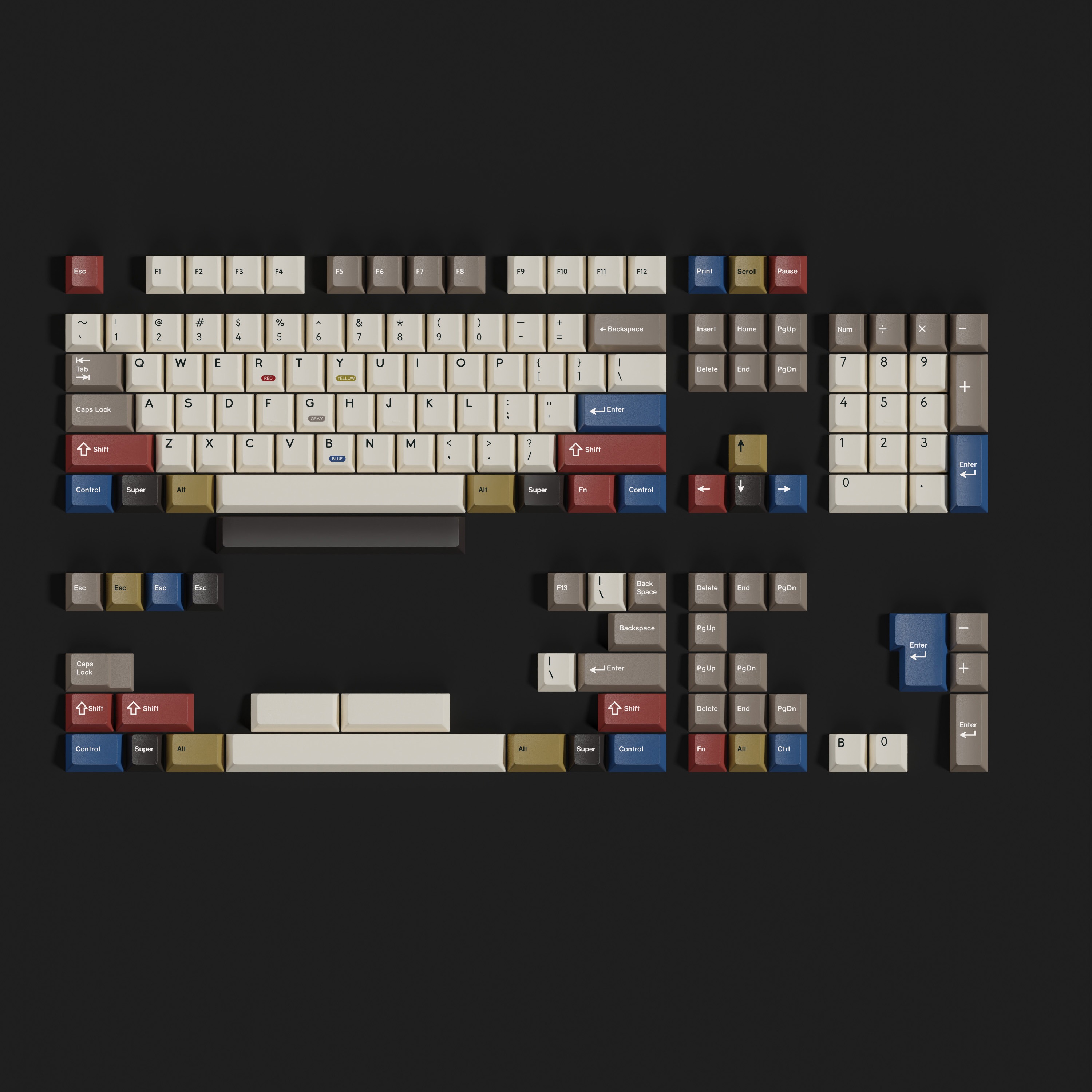 Keycap Walker Cherry Retro100 PBT Dyesub (Text)