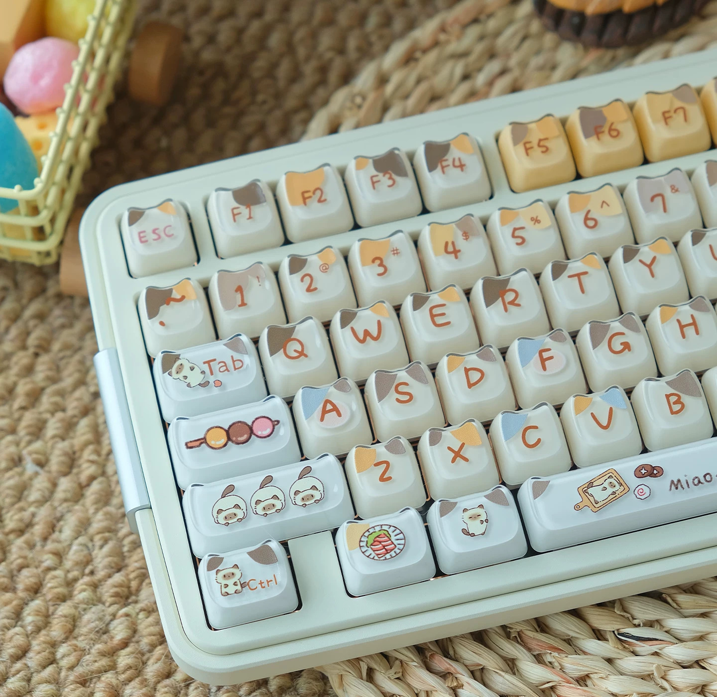 Keycap Mintcap Sushi Kitten MAO Jelly PC+MABS