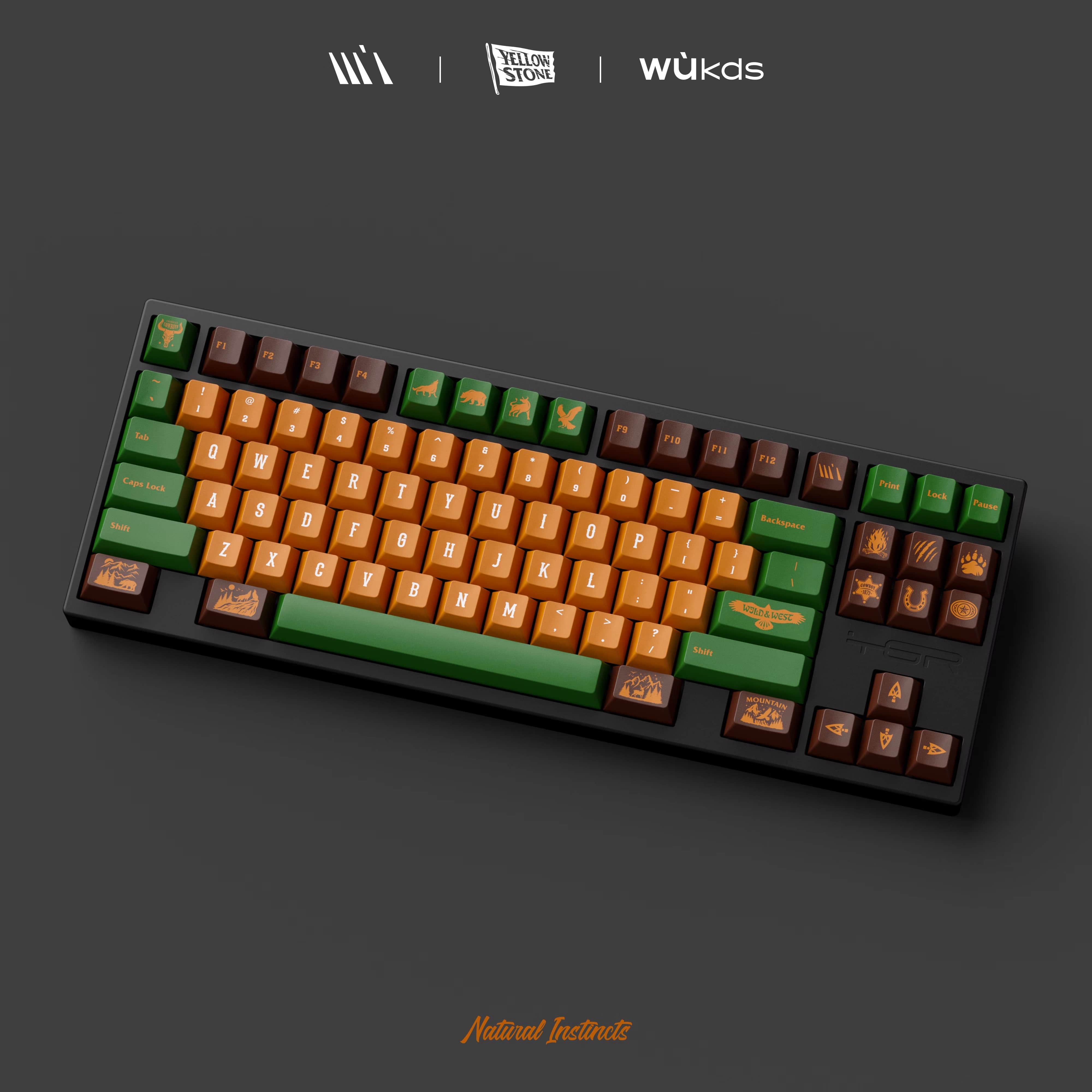 [In Stock] Keycap Cherry Wukds Yellow Stone PBT Dyesub - 172 nút