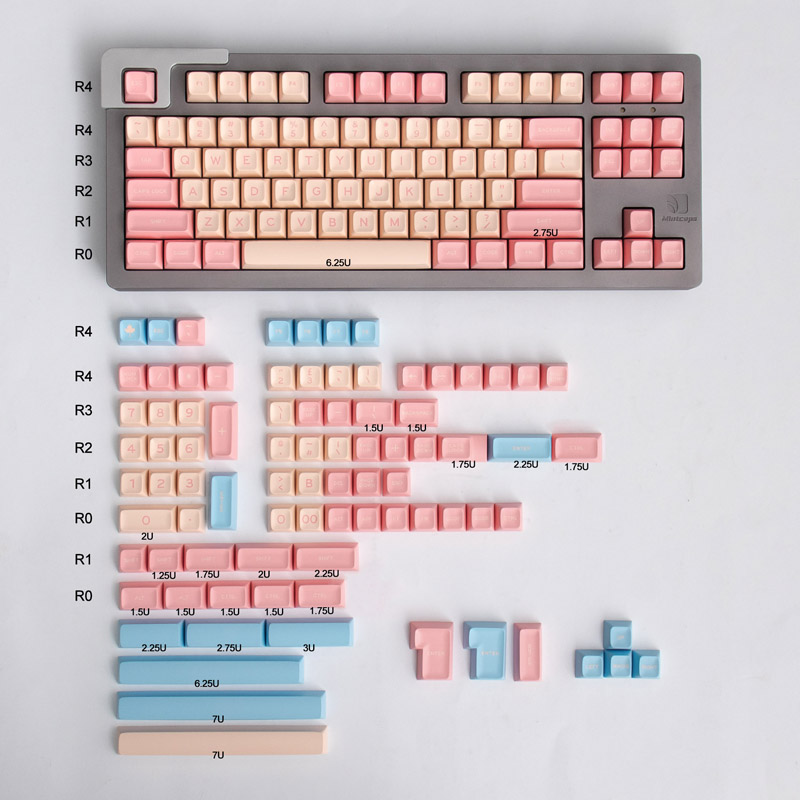 Set De 160 Keycaps ABS Perfil SA | Doble Inyección, Color Cian Oscuro | Para Teclados Mecánicos Personalizados