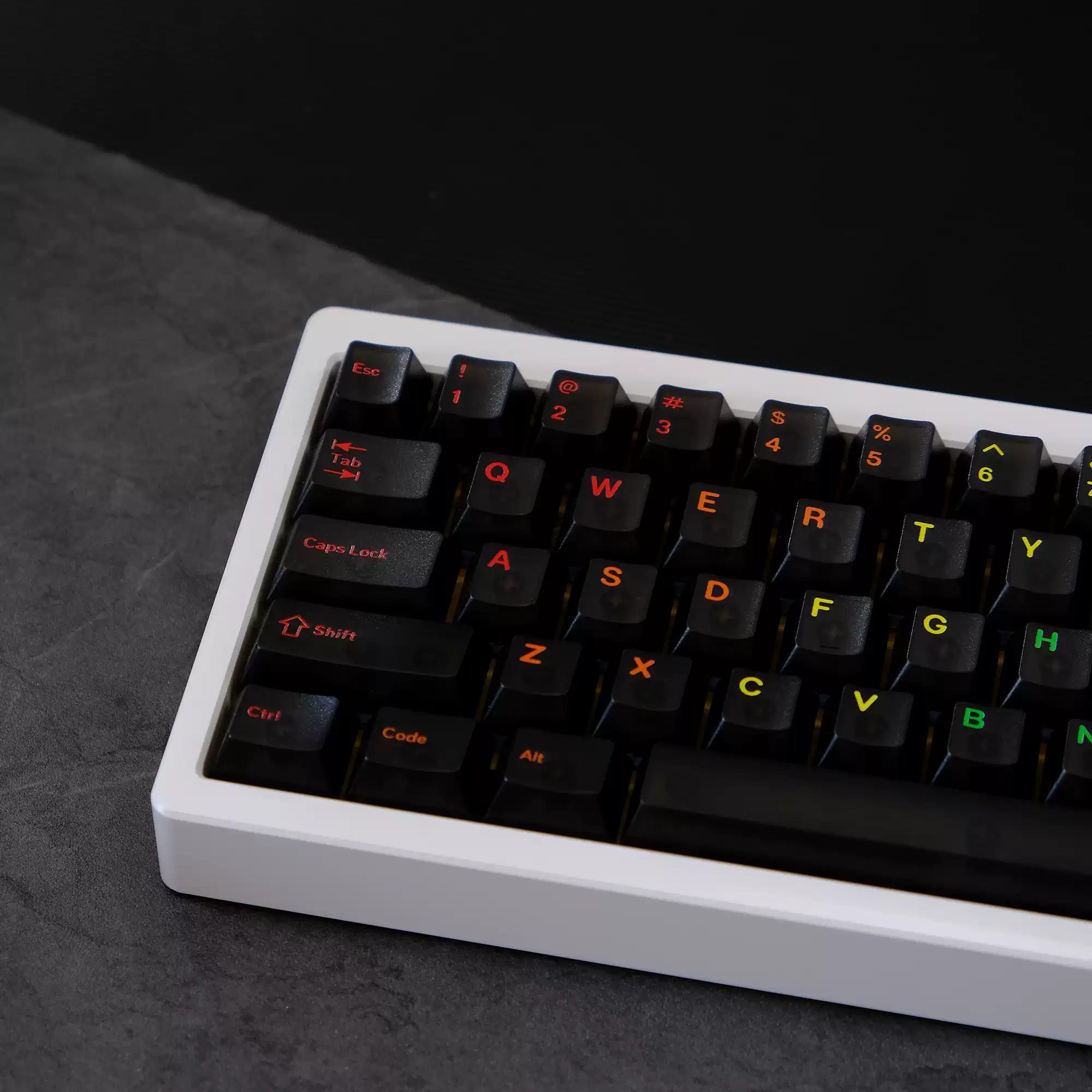 Keycap Aifei Midnight Rainbow Cherry ABS Semi Transparent