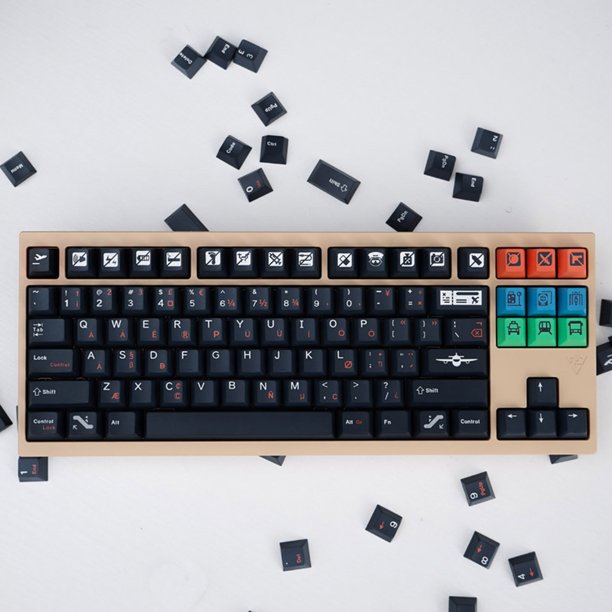 Keycap Mintcaps Cherry Flight PBT Dyesub