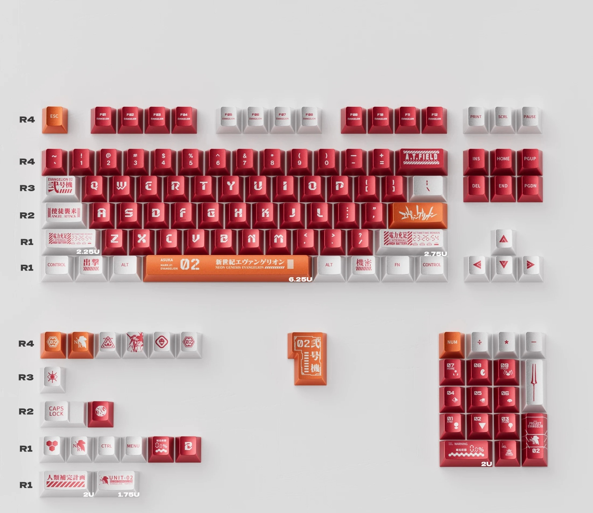Keycap Mintcap Unit 02 Metal Cherry PBT Dyesub