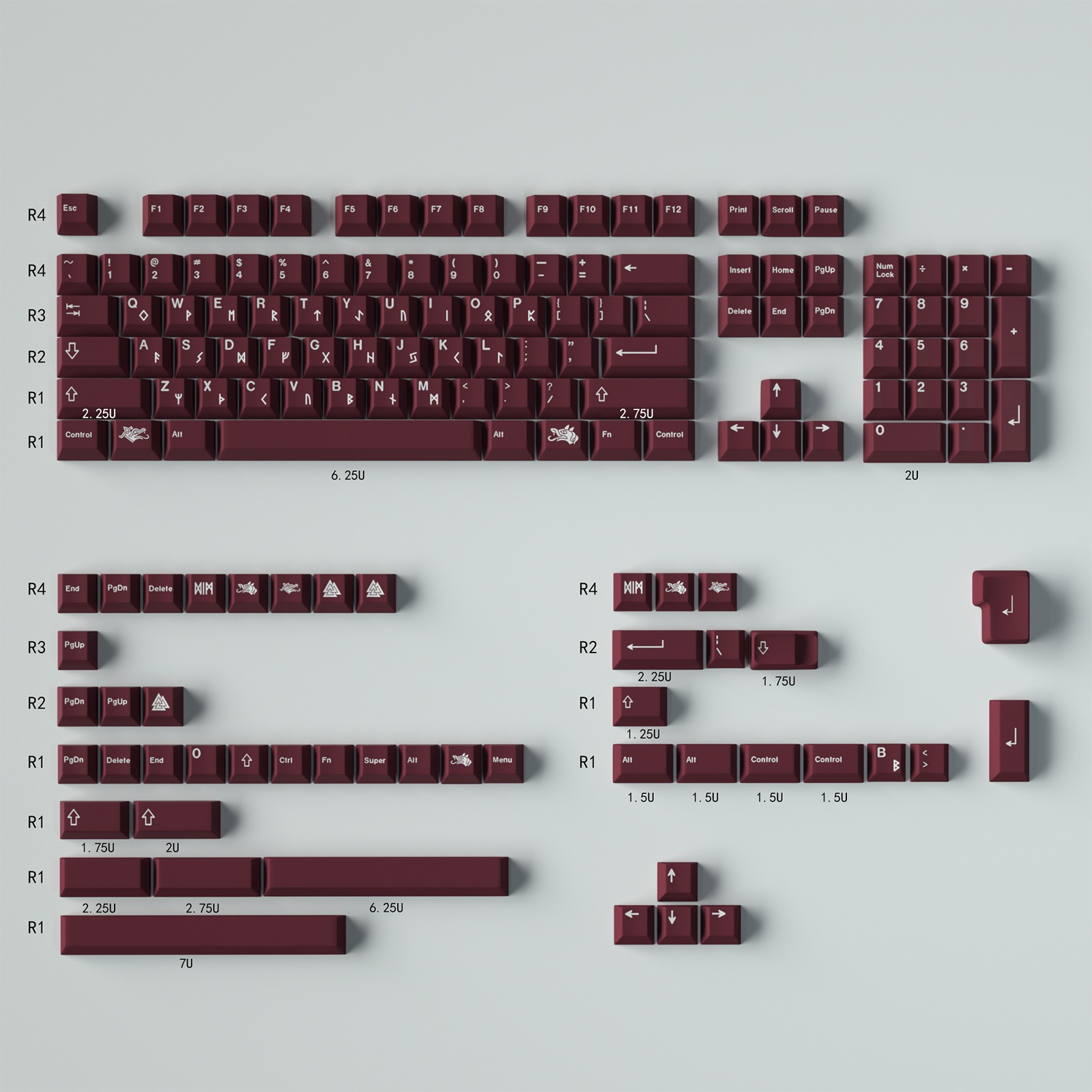 Keycap Mintcaps Cherry Blot PBT Dyesub