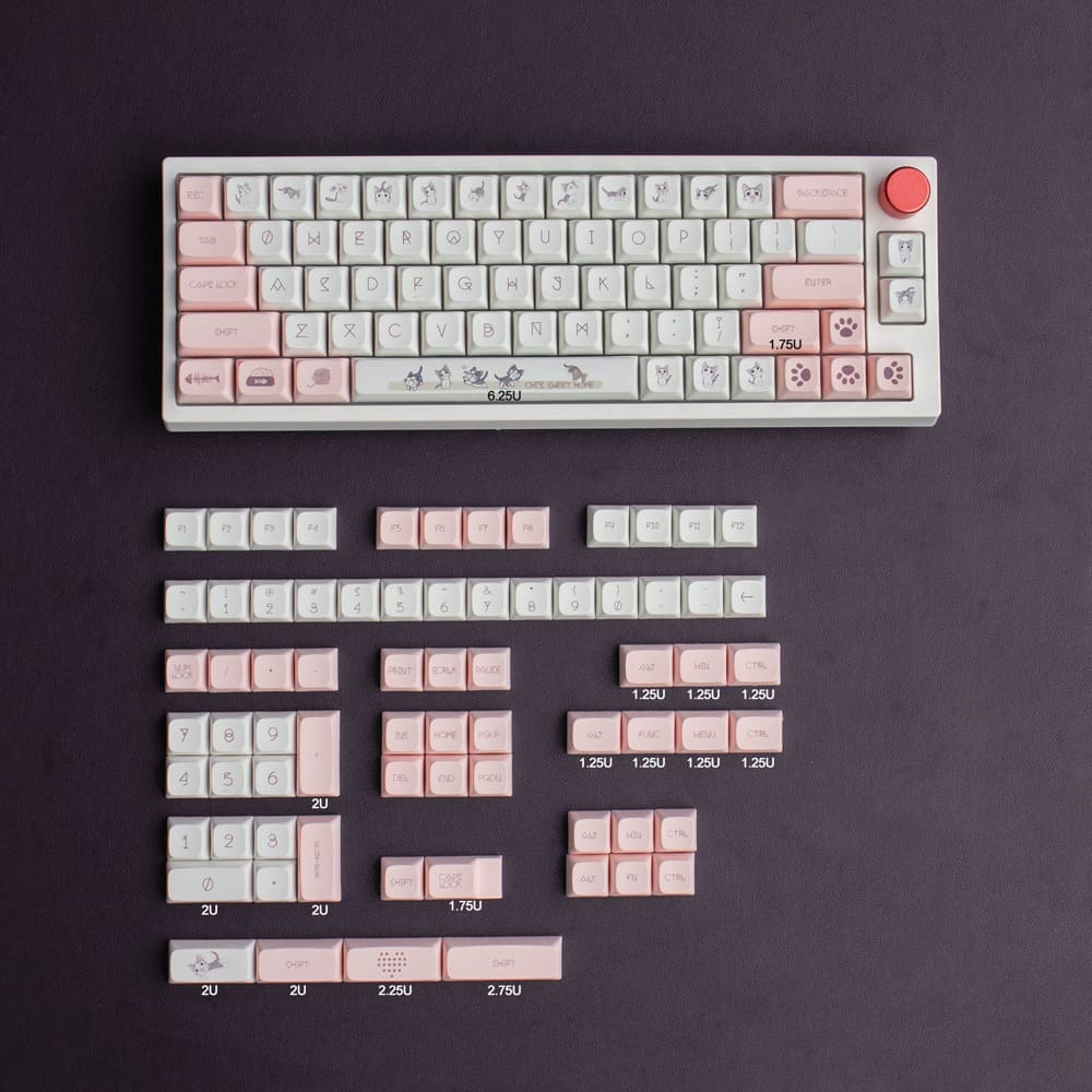 Keycap XDA PBT Dyesub Cheese Cat