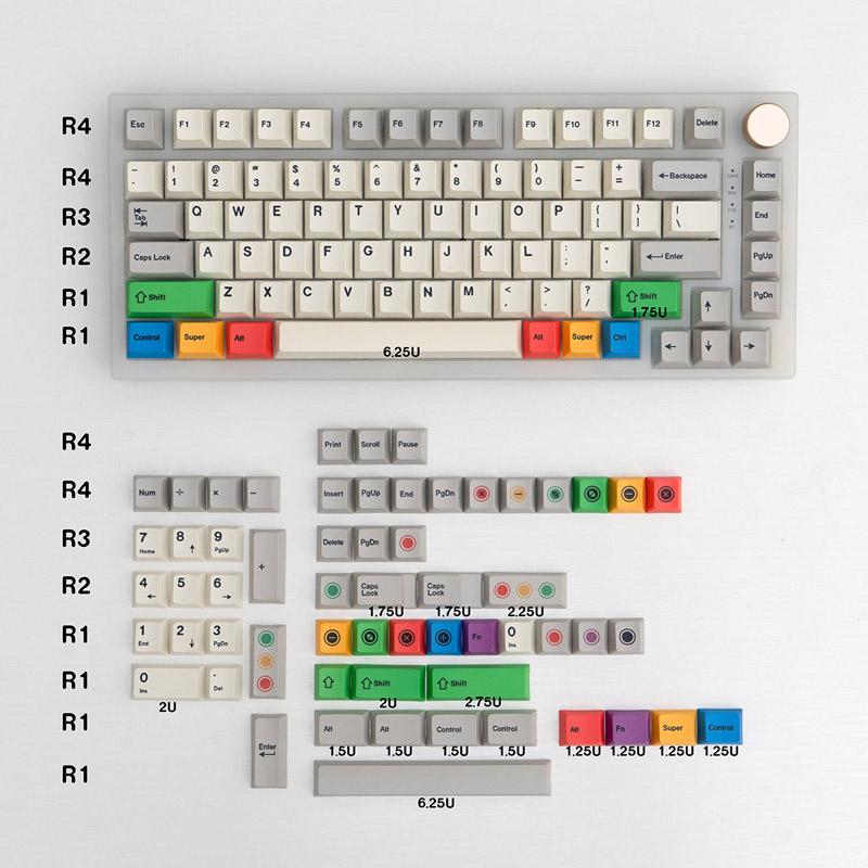Keycap Mintcaps Cherry PBT Dyesub Traffic Light
