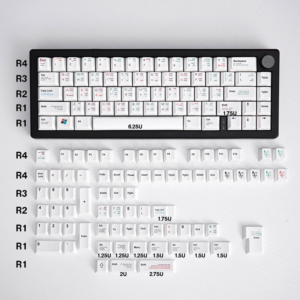 Keycap Mintcaps Cherry Programmer PBT Deysub