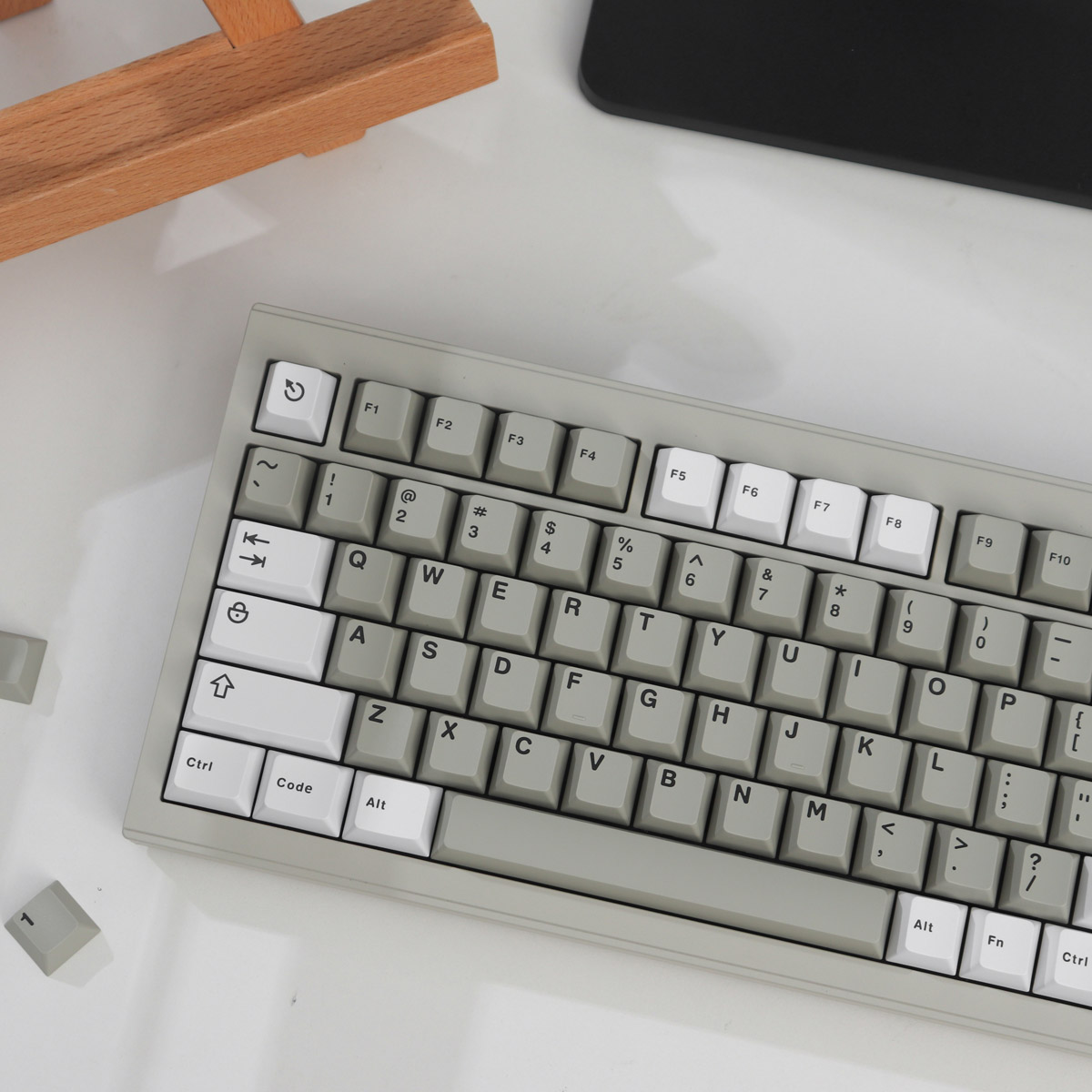 Keycap Cherry Aifei Icon Bagua Retro ABS Doubleshot - White Gray