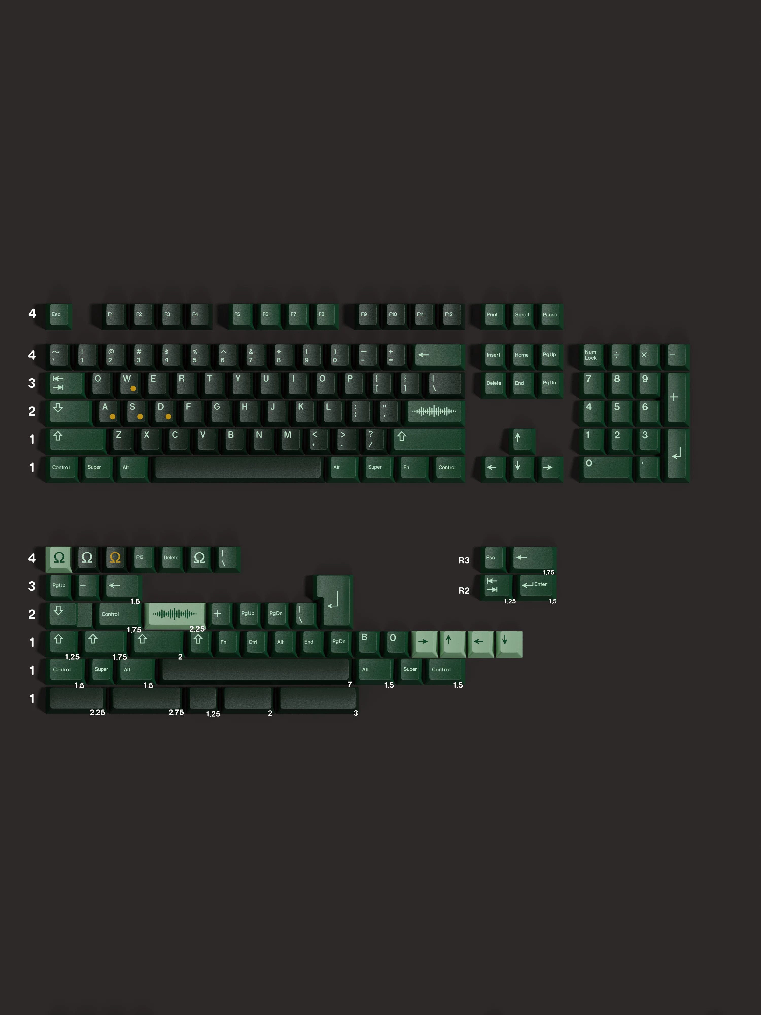 Keycap Walker Ohm Cherry PBT Dyesub