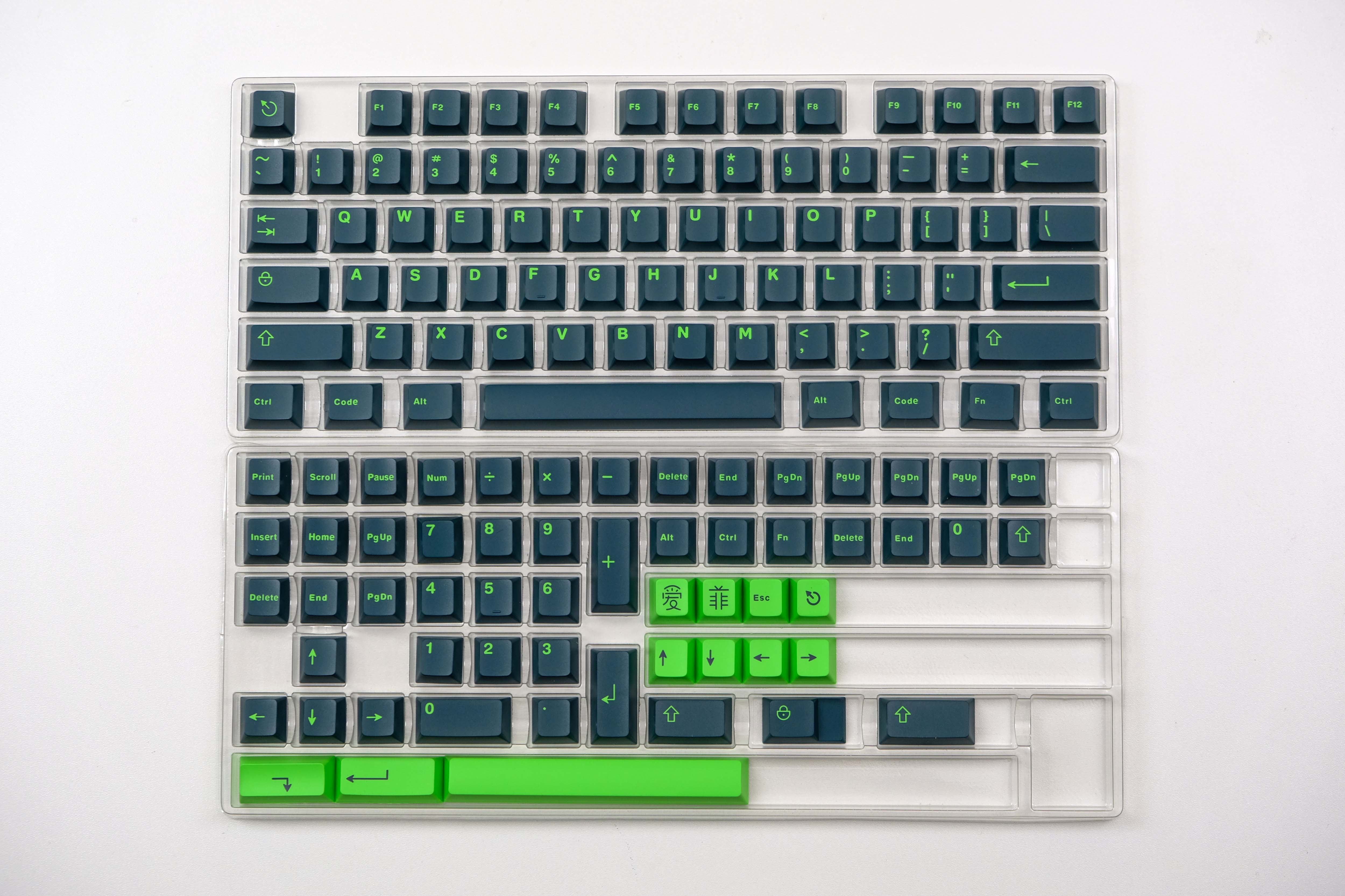 [In Stock] Keycap Cherry Aifei Dark Green ABS Doubleshot