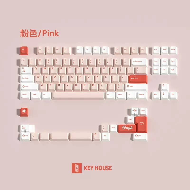 Keycap Key House Cherry Sakura Pink PBT Dyesub