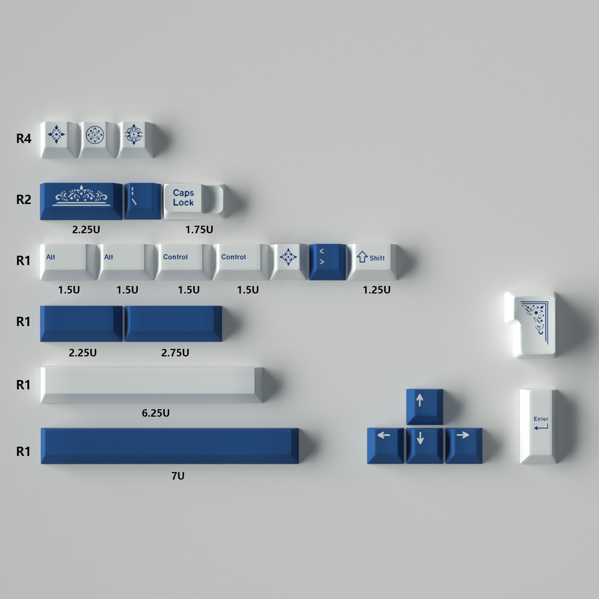 Keycap Mintcaps Cherry Lazurite Sapphire PBT Dyesub