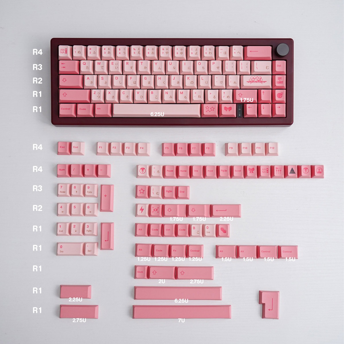 Keycap Mintcaps Cherry Aniya PBT Dyesub