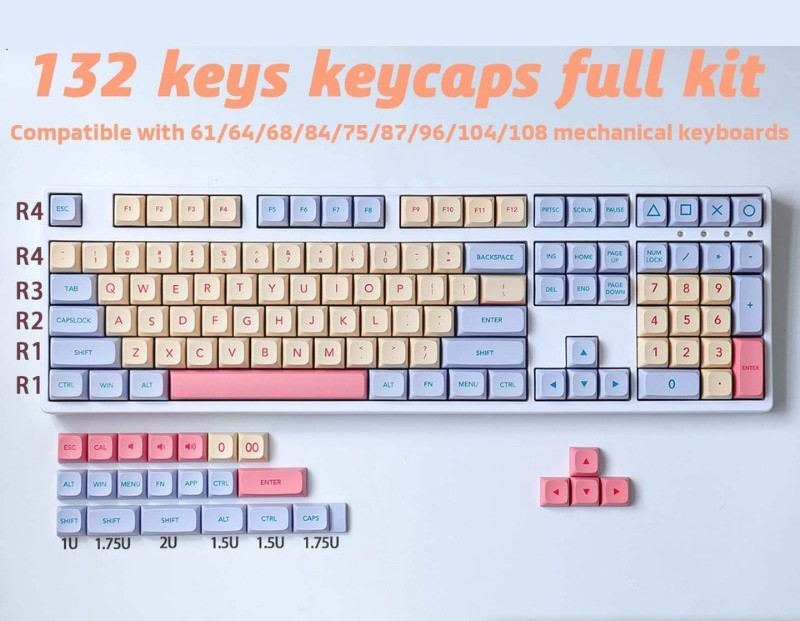[In-stock] Keycap XDA Mashmallow PBT Dyesub