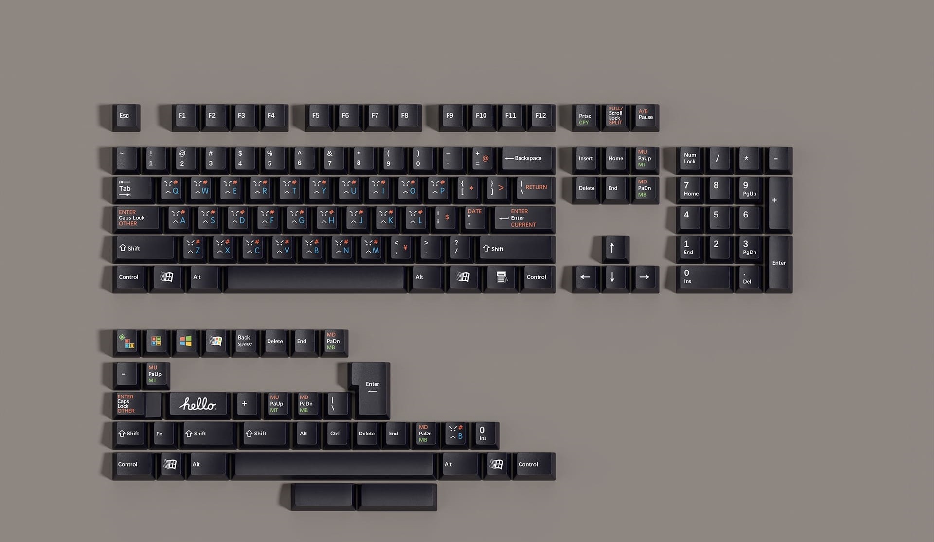 Keycap Walker Cherry  Black - Angry PBT Dyesub